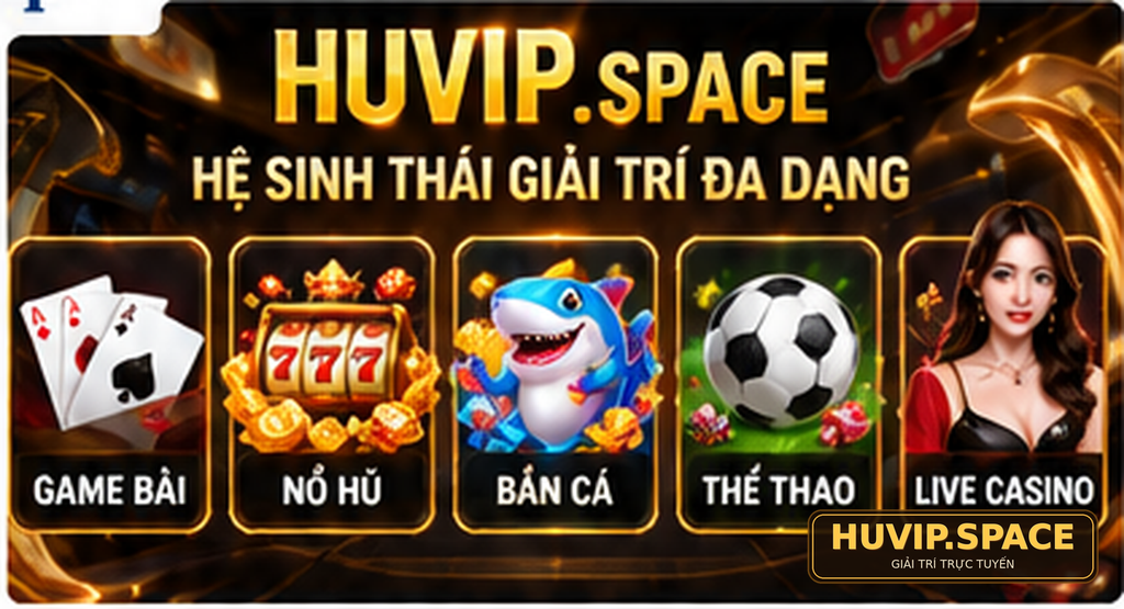 Hệ sinh thái Huvip được chia thành nhiều nhóm trò chơi để thuận tiện tra cứu