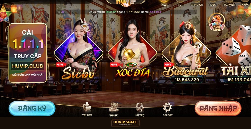 Nút Tải app được bố trí tại thanh công cụ của giao diện Huvip